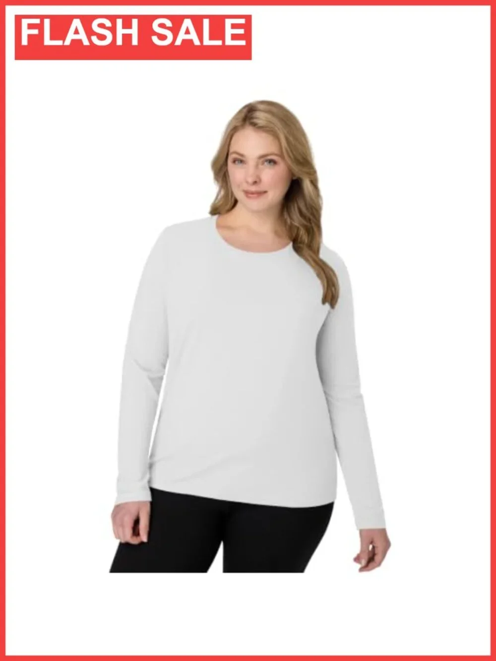 Hanes Long Sleeve Cotton T-Shirt Lightweight Crewneck Modern Fit